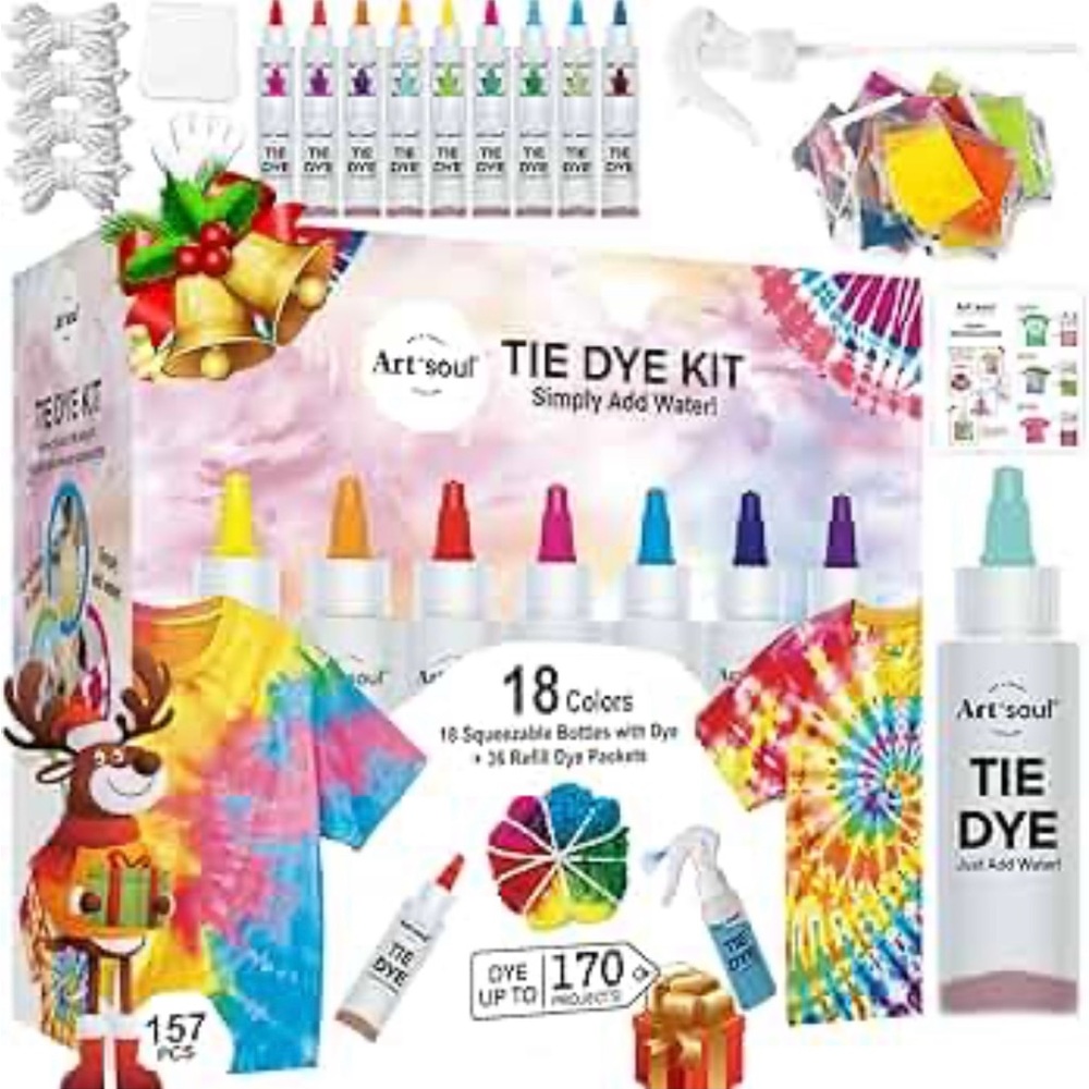 Art'soul Tie Dye Kit with 18 Colors NWT